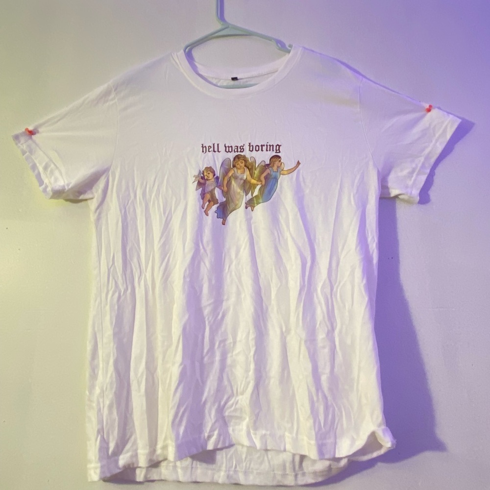 Slogan and Graphic Tee